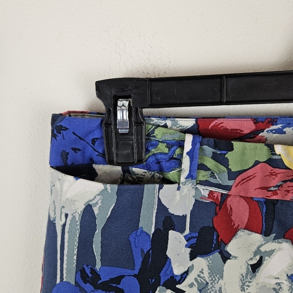 Kate Spade Floral Ankle Pants - Blue, Red, White - Picture 4 of 7